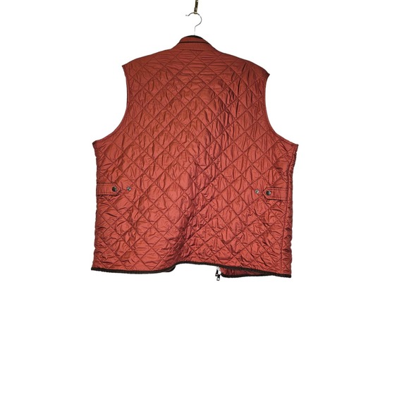 Peter Millar XXL Burnt Red Orange Essex Quilted Vest Golf Full Zip Active Preppy - Picture 6 of 6